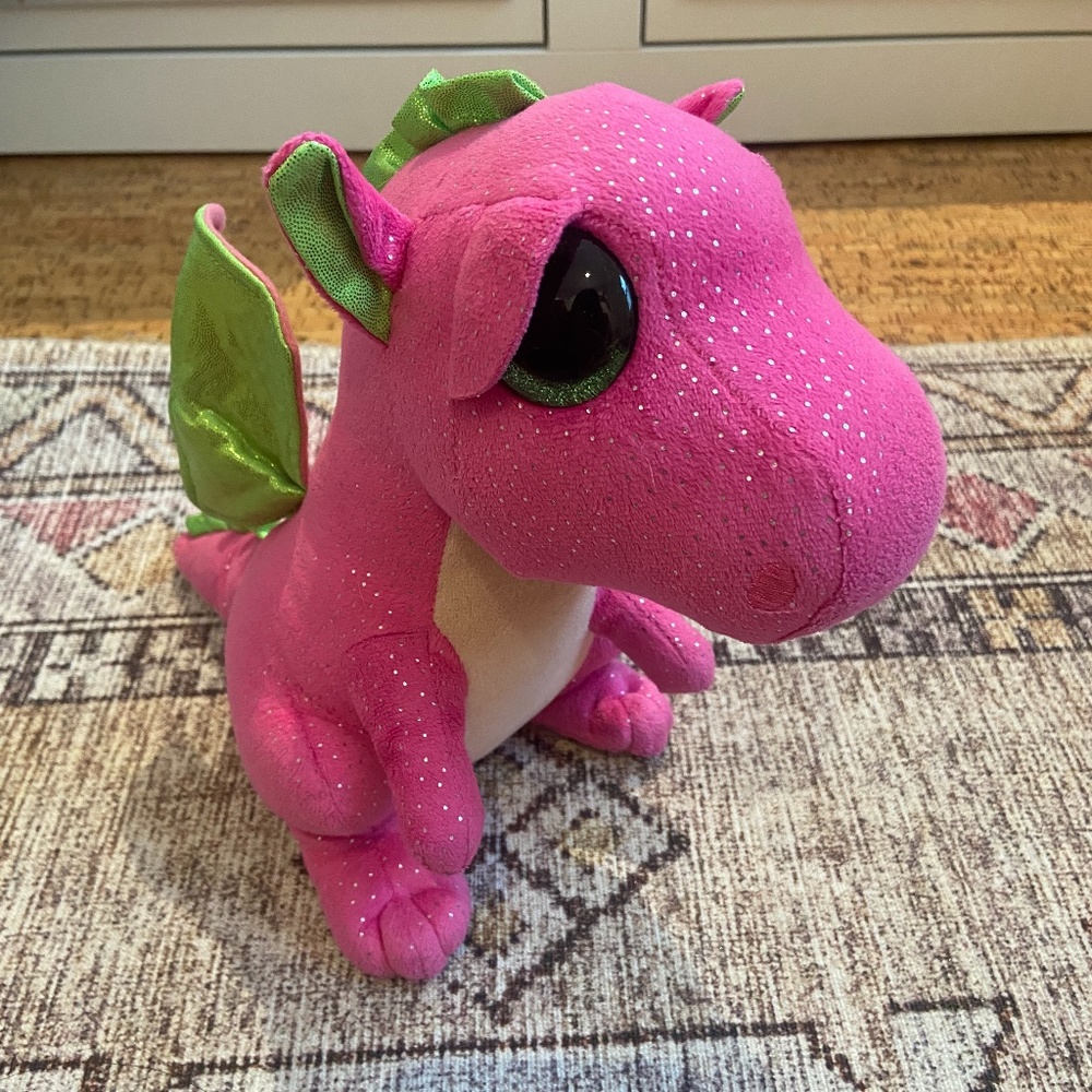 Ty Beanie Boo Darla the Pink Dragon Medum